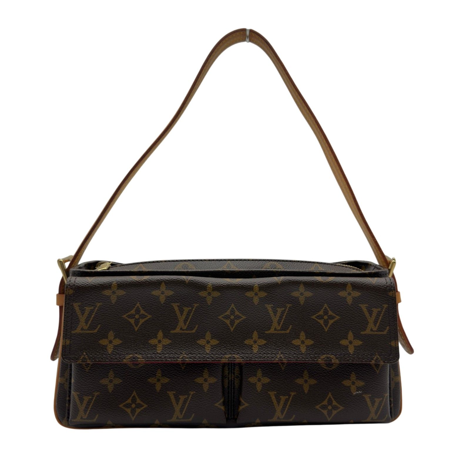 ルイ・ヴィトン LOUIS VUITTON ヴィバシテMM M51164 ブラウン モノグラム・レザー レディース ハンドバッグ