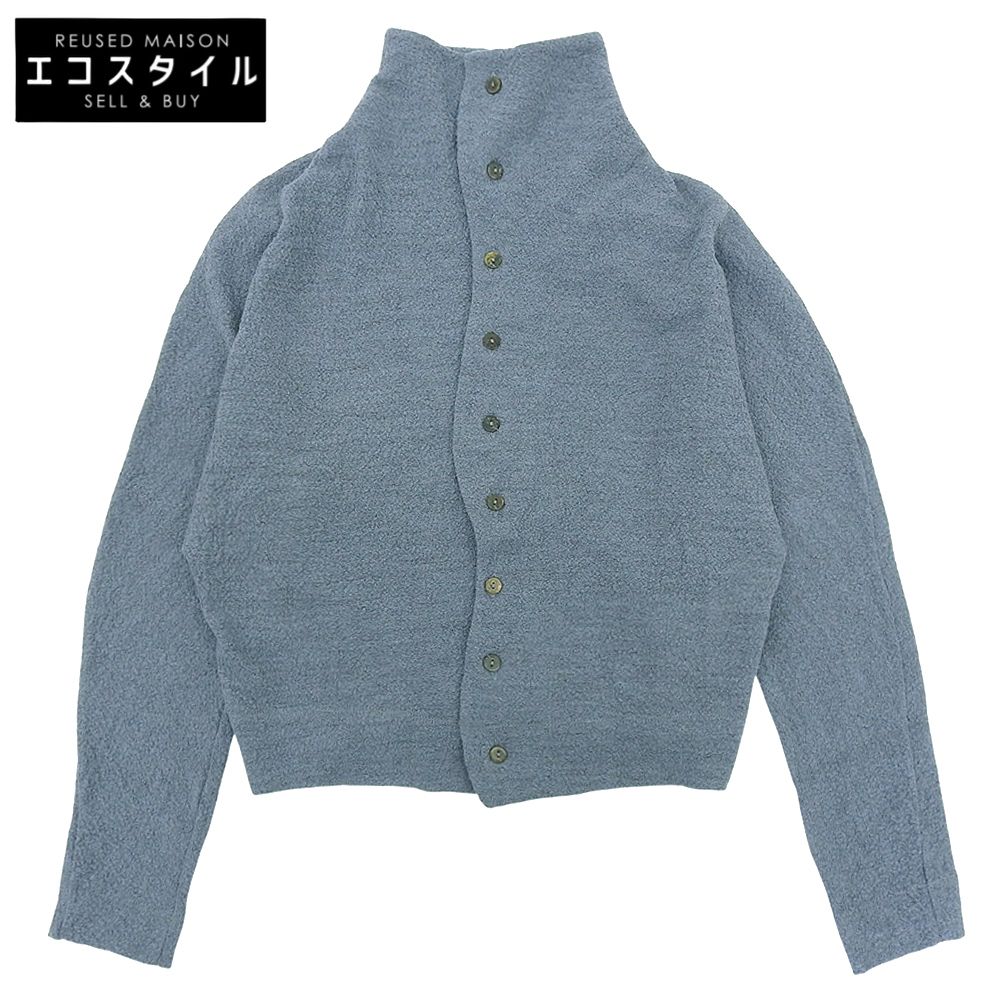 JURGEN LEHL　ヨーガンレール　ウール ハイネック シャツ トップス レディース ブルー M　M