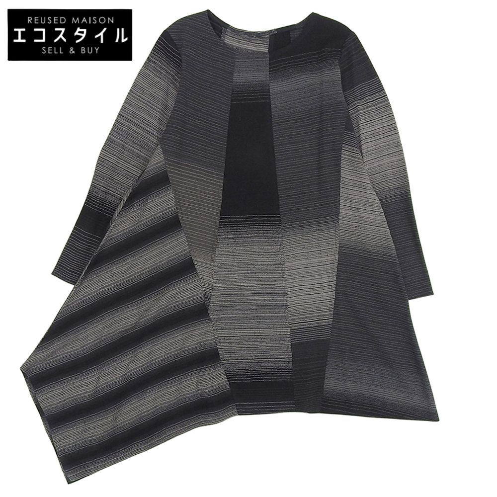 JURGEN LEHL　ヨーガンレール　総柄 ウール ワンピース レディース グレー系 M　M