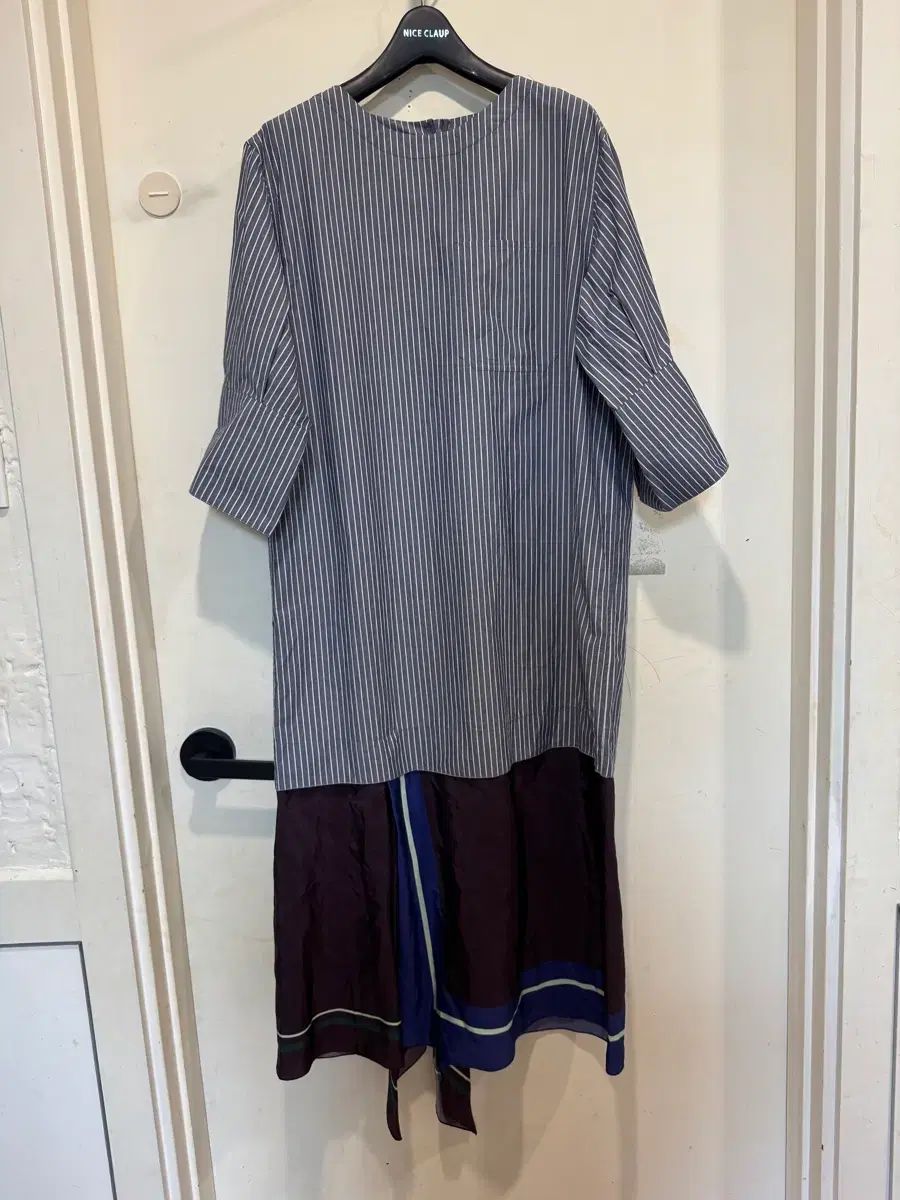 ランバンコレクション シルク レイヤード ワンピース
