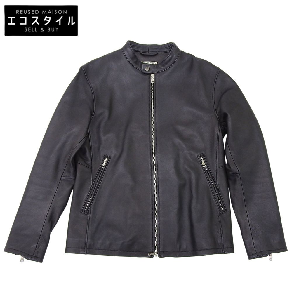 B&Y U-ARROWS　ビューティーアンドユース ユナイテッドアローズ　シングル ライダース ジャケット シープレザー ブラック L　L
