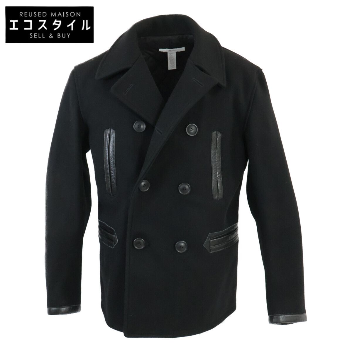 MASSES　マシス　美品 キルトライニング ダブルブレストピーコート/P-COAT　S