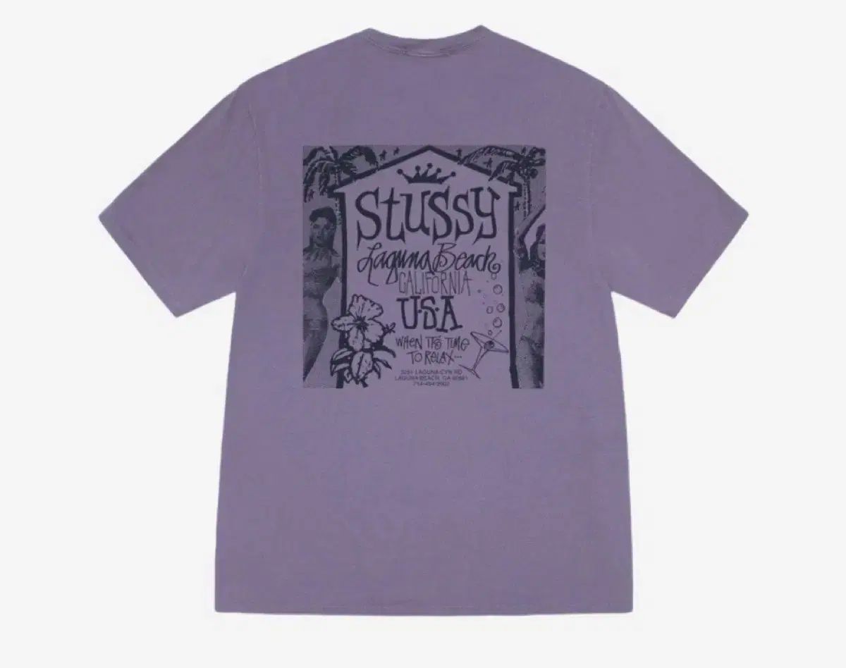 新品)STUSSY USA ビーチハウス M パープル