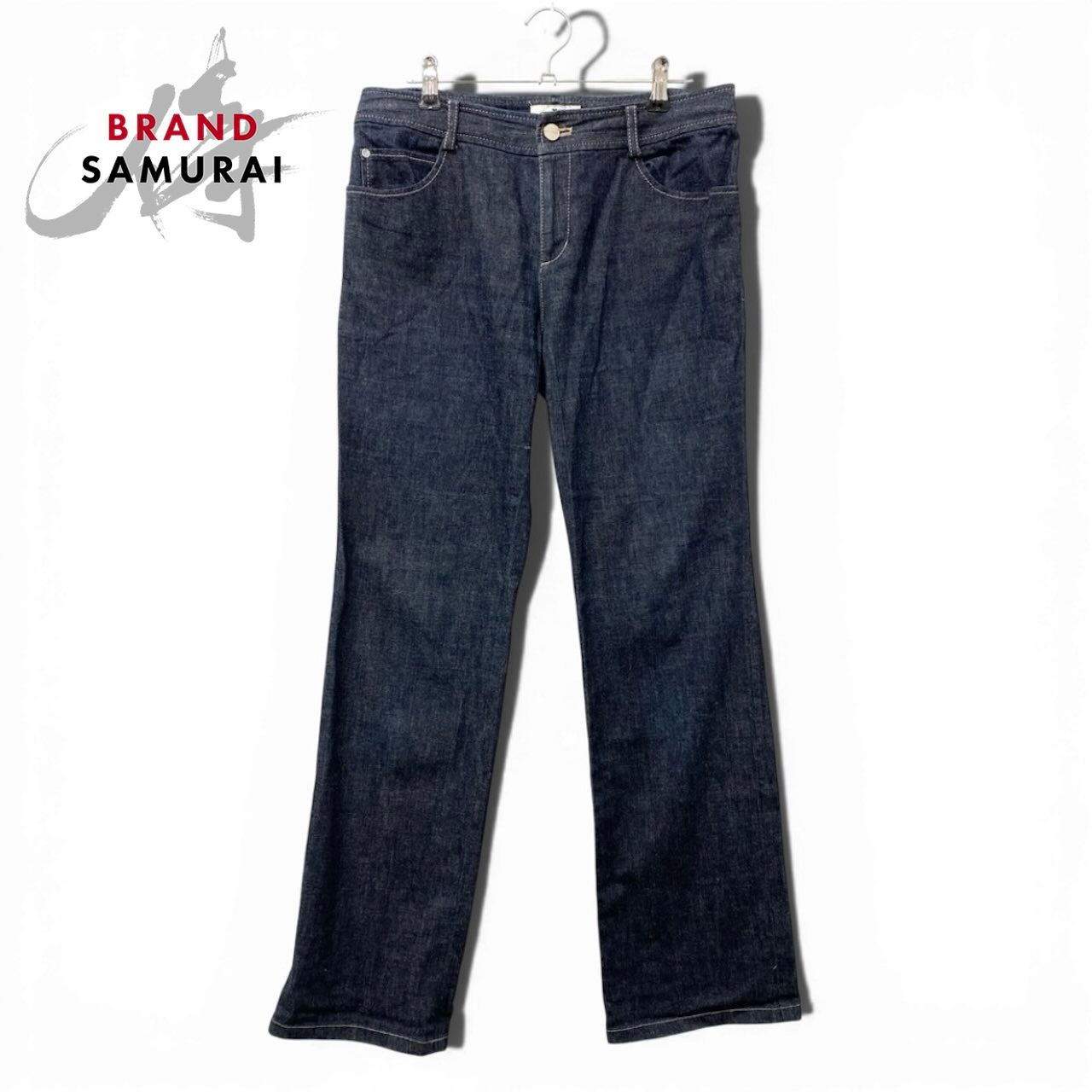 courreges クレージュ インディゴ コットン/ポリウレタン デニムパンツ レディース A3-00099【中古】