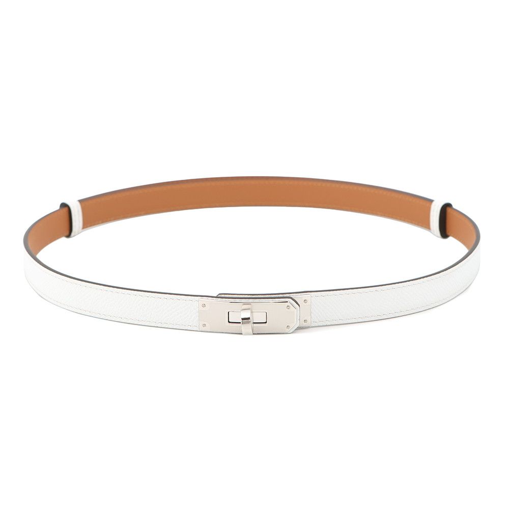 エルメス ケリーベルト ホワイト/ショルダー金具 エプソン G刻印 HERMES べルト 白