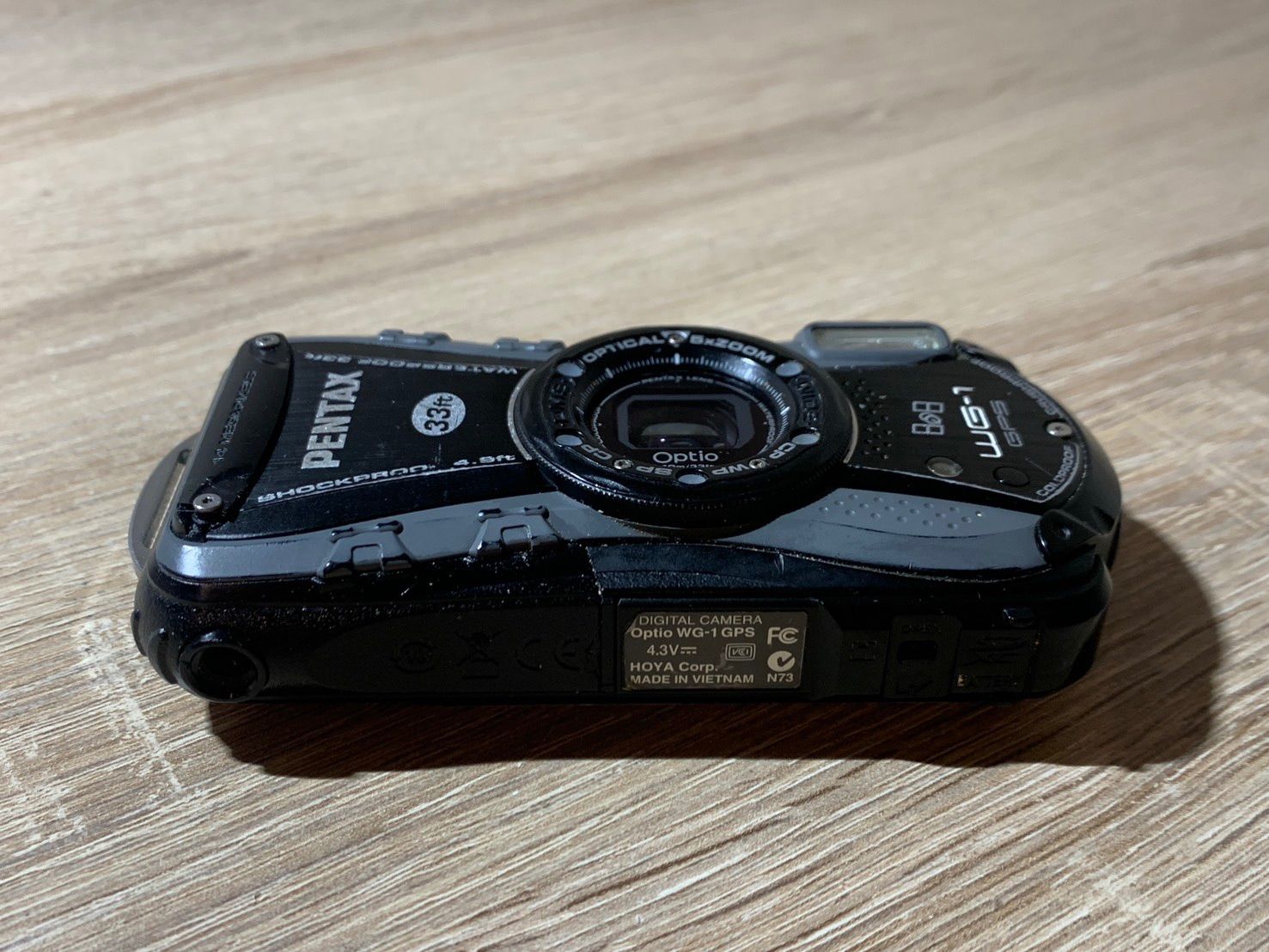 1066 PENTAX Optio WG-1 GPS ブラック デジカメ 動作確認済み 【ネ 