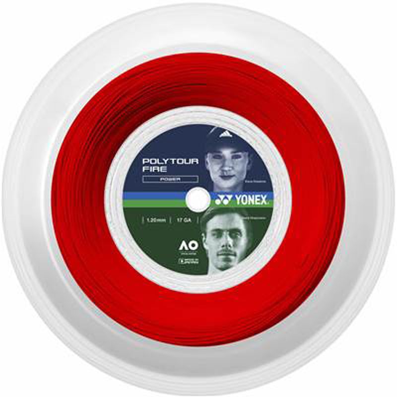YONEX(ヨネックス) ポリツアーファイア120 硬式テニス マシン ソノ他マシン PTF120R2、(001)レッド