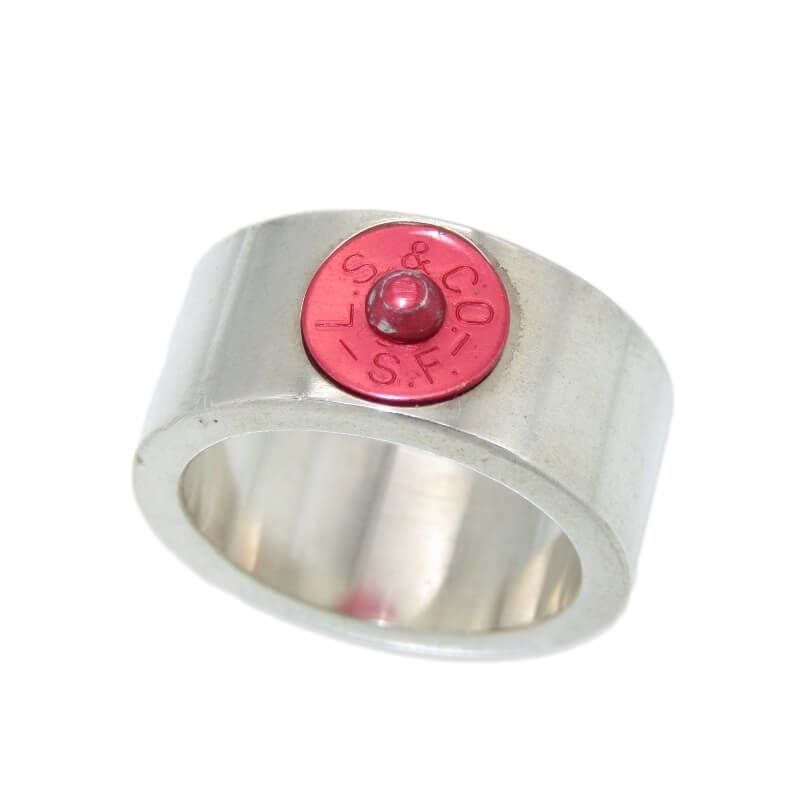 BUTTON WORKS ボタンワークス リング ヴィンテージリーバイスリベット レッド BW Dead Stock LS Rivet Ring BW-0166 SV925 19号 28012678