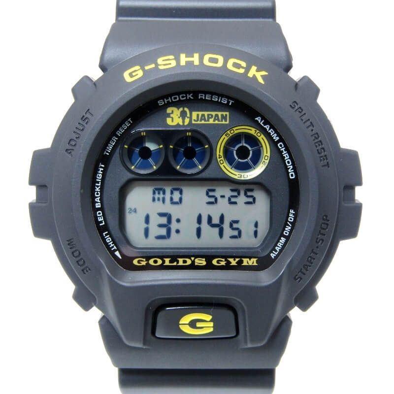 美品 CASIO G-SHOCK Gショック DW-6900X ゴールドジム 30周年記念モデル GOLD'S GYM 30th 限定コラボ デジタル ブラック 黒 28012687