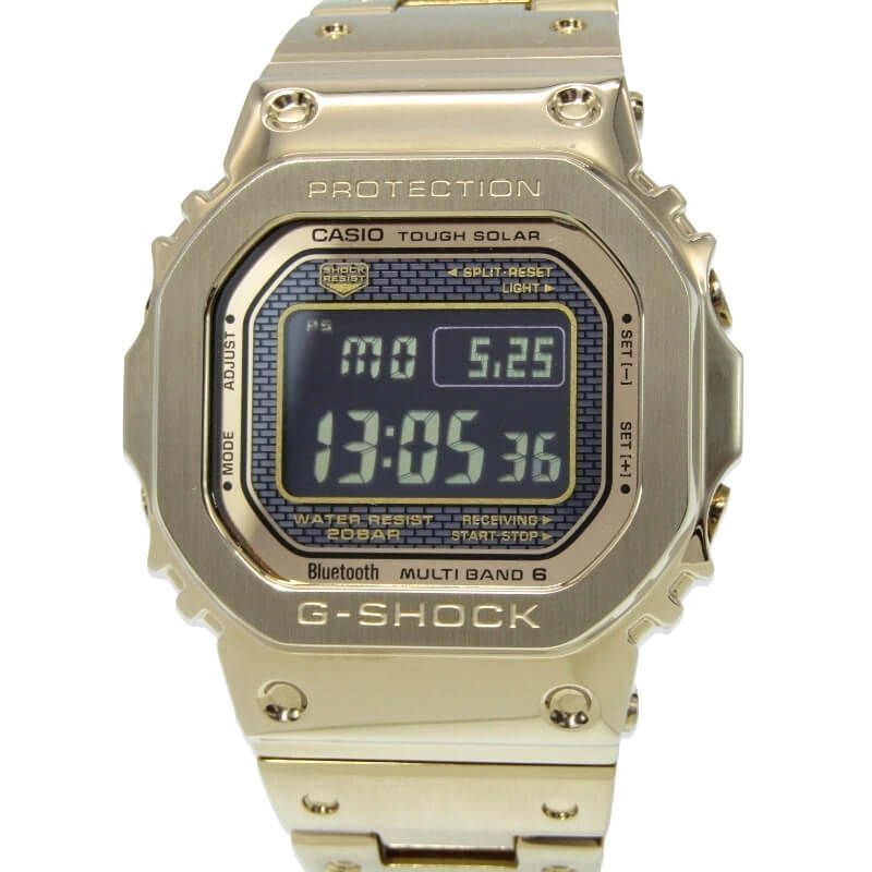 美品 CASIO G-SHOCK Gショック GMW-B5000GD-9JF フルメタル FULL METAL 電波ソーラー スクエア デジタル SS 日本製 ゴールド 28012688