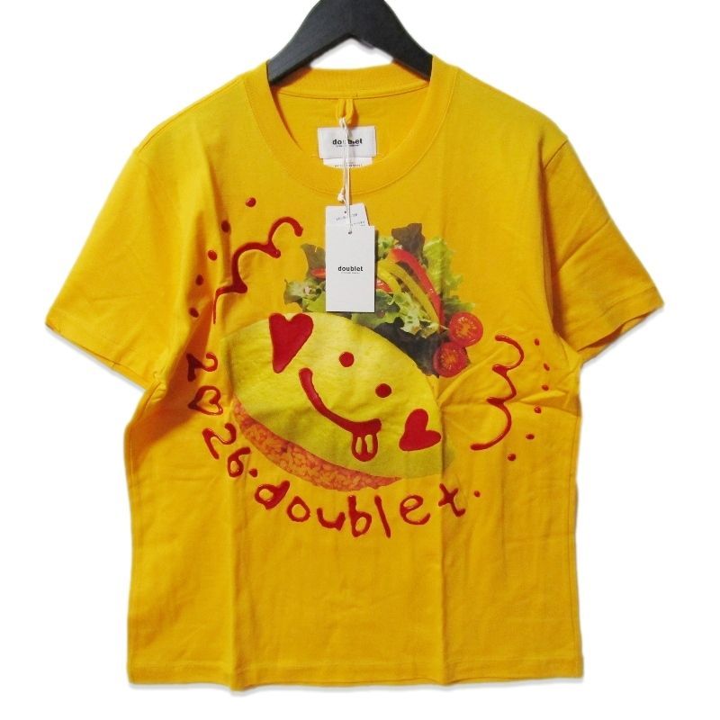未使用 doublet ダブレット KETCHUP MESSAGE OMURICE T-SHIRT 26SS30CS426 半袖Ｔシャツ グラフィックプリント YELLOW XL 27113777