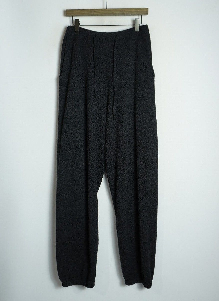 正規 24SS COMOLI コモリ ウール和紙 ニット イージー パンツ Z01-06009 チャコール サイズ1 3167Q♪