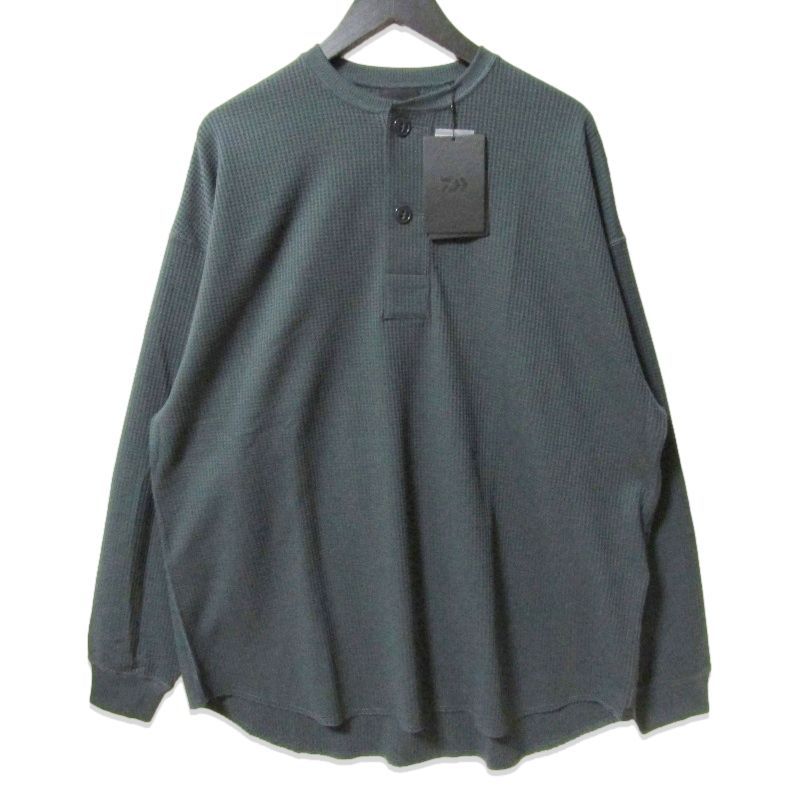 未使用 DAIWA PIER39 ダイワピア39 TECH THERMAL HENLEY L/S BE-38026 ヘンリーネック 長袖Tシャツ サーマル INK BLACK L 27113825