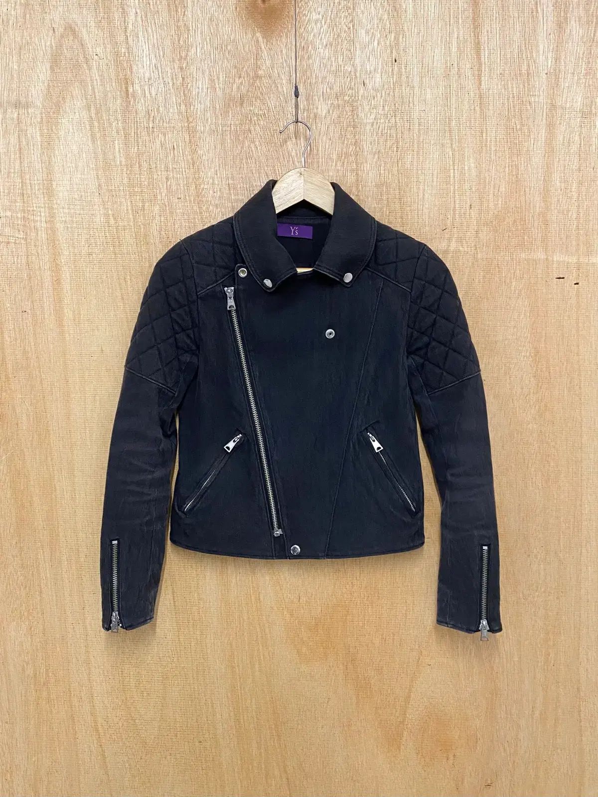ワイズ YOHJI YAMAMOTO ヨウジヤマモト パイソン柄 デニム ライダースジャケット