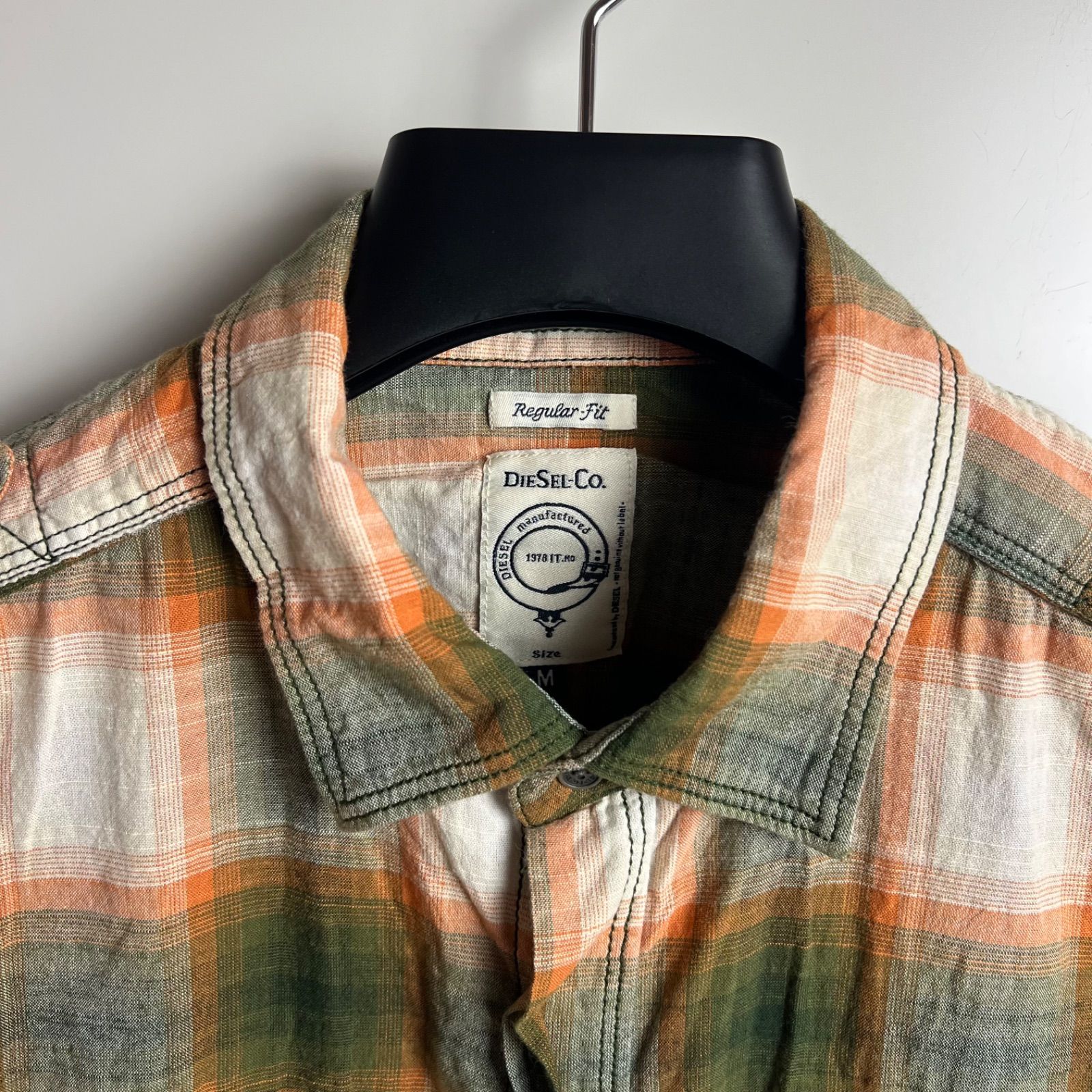 DIESEL y2k archive ombre plaid shirts M ディーゼル オンブレ 