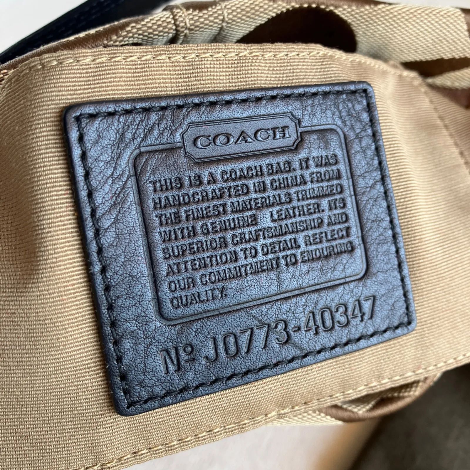 Y2K Coach Signature Khaki Brown Canvas Leather Trim Hobo Shoulder Bag Vintage
