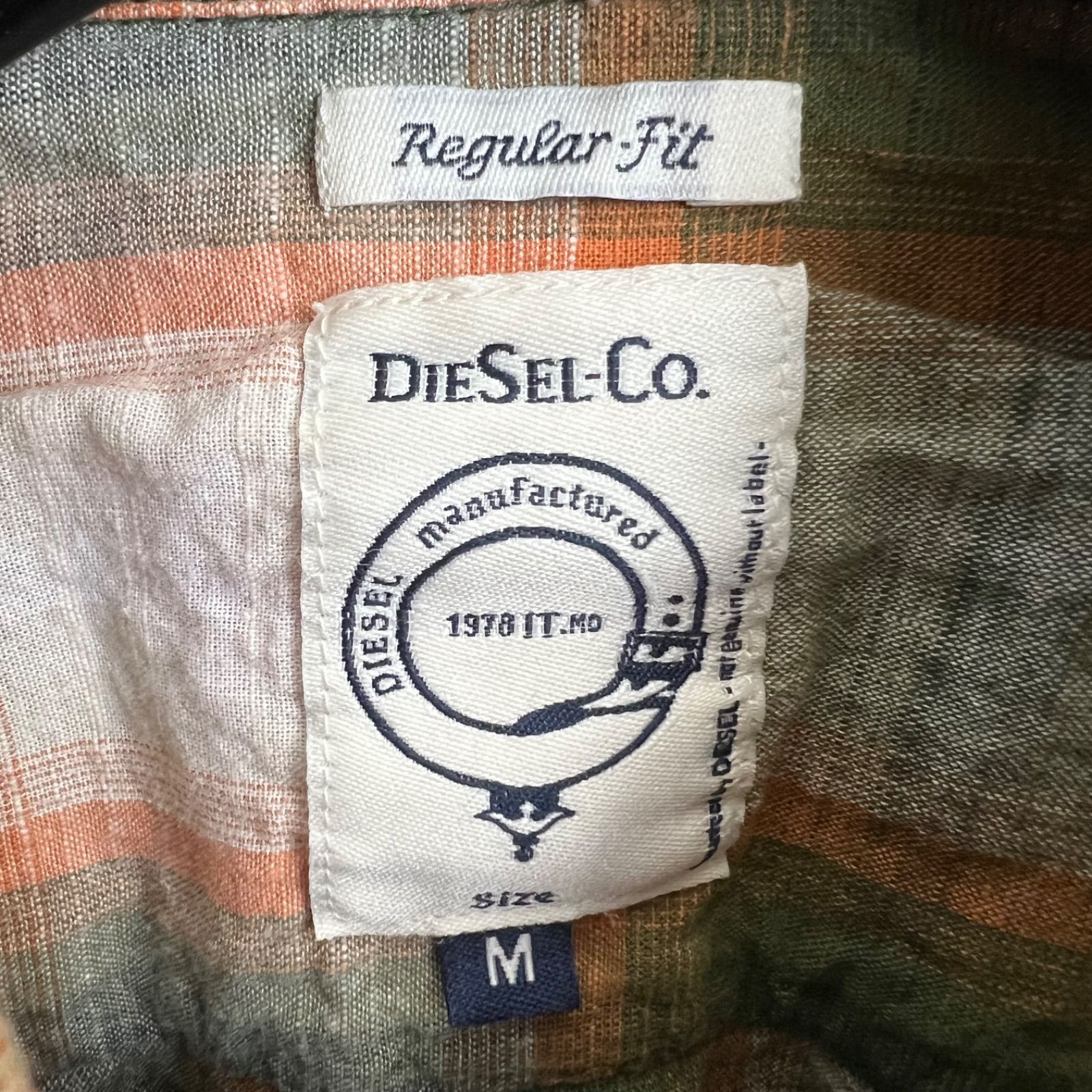 DIESEL y2k archive ombre plaid shirts M ディーゼル オンブレ 