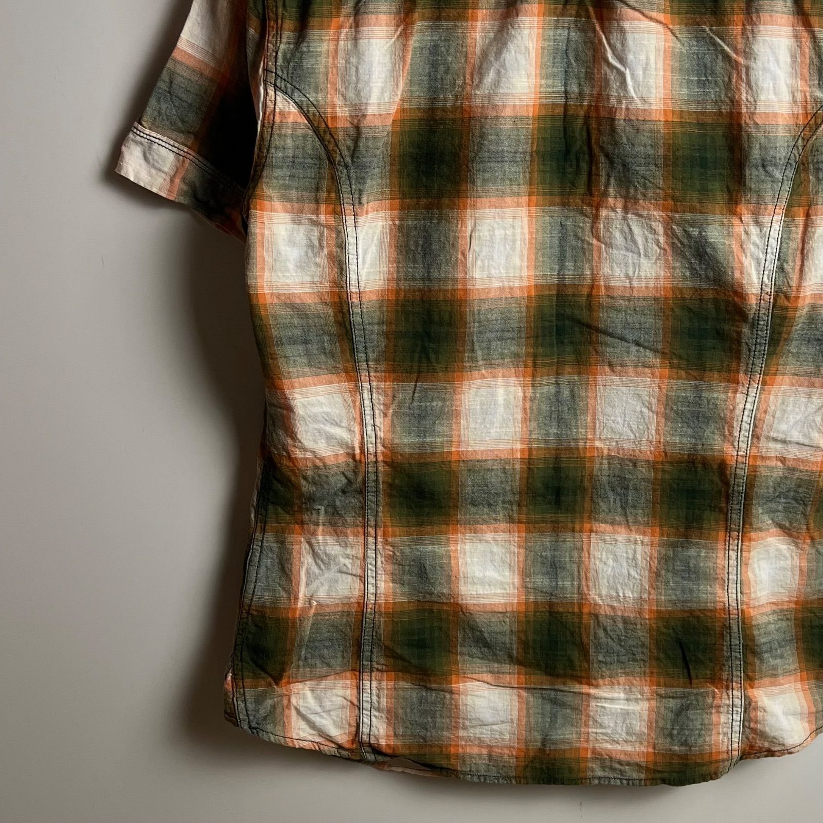 DIESEL y2k archive ombre plaid shirts M ディーゼル オンブレ 