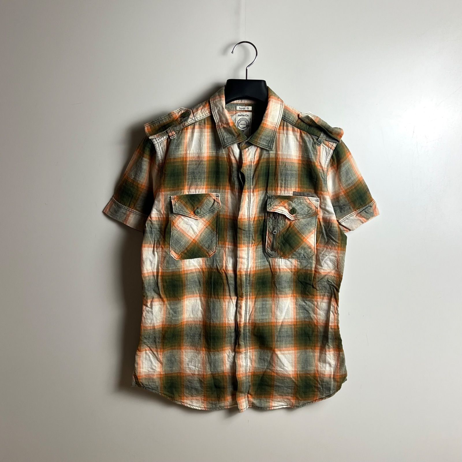 DIESEL y2k archive ombre plaid shirts M ディーゼル オンブレ 