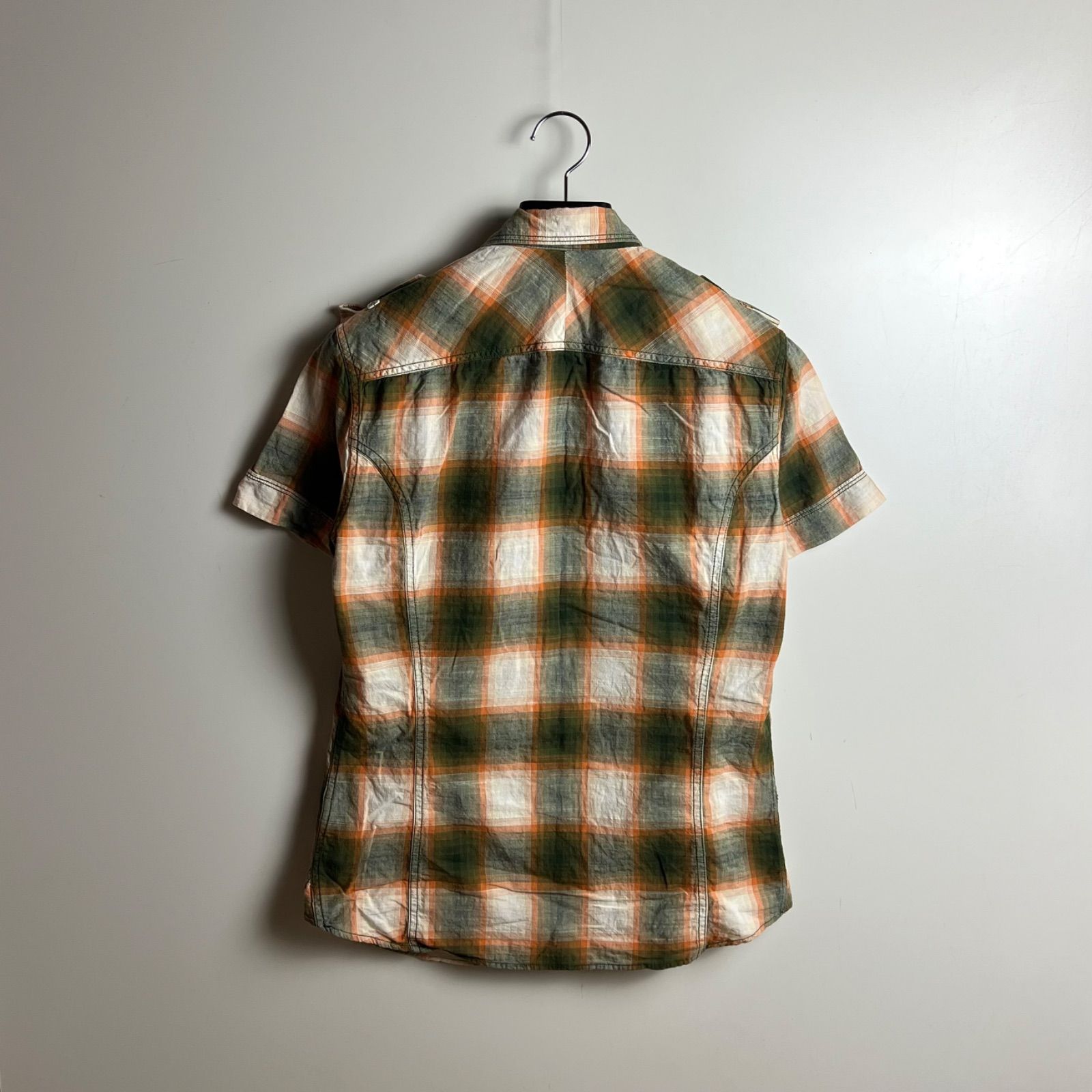 DIESEL y2k archive ombre plaid shirts M ディーゼル オンブレ 