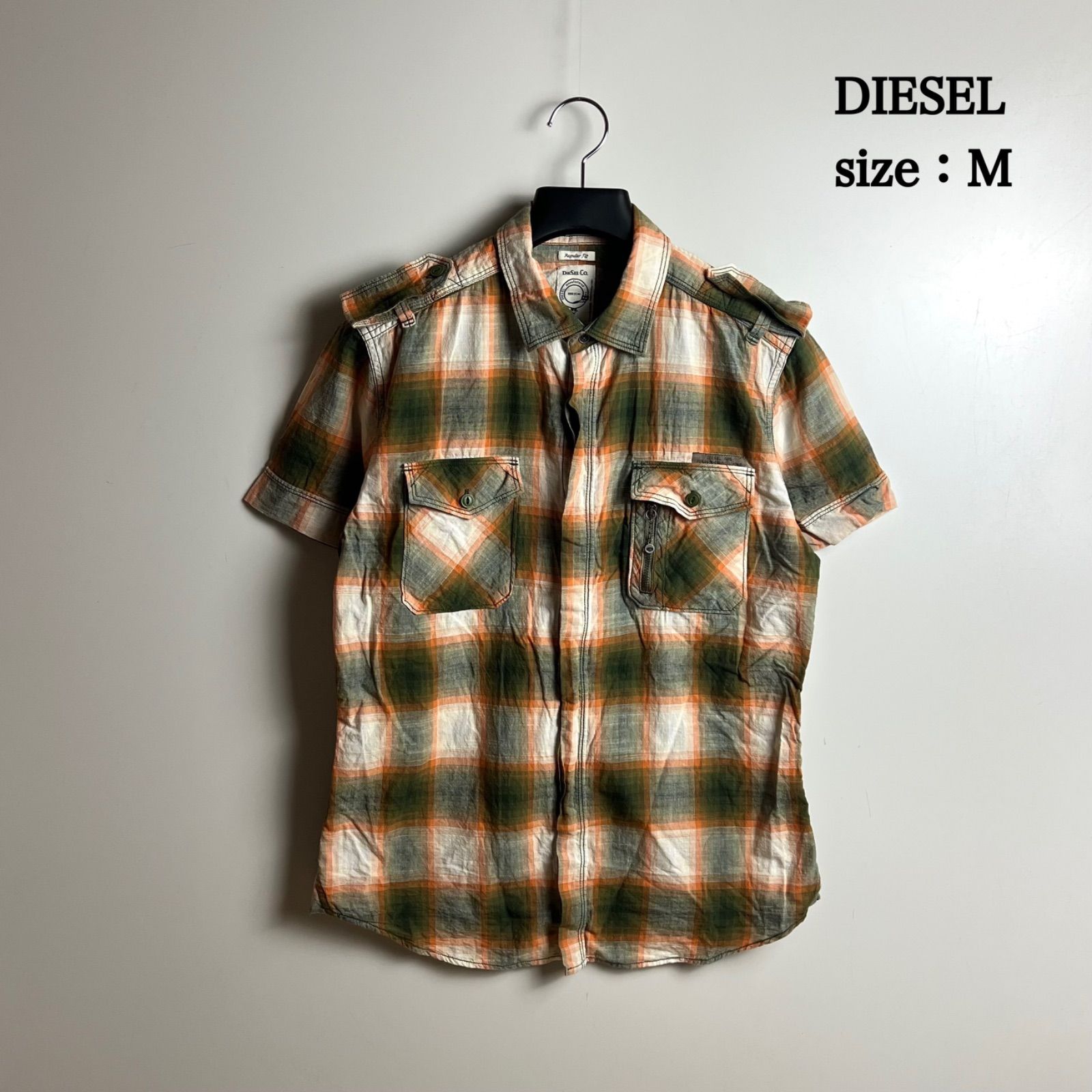 DIESEL y2k archive ombre plaid shirts M ディーゼル オンブレ 