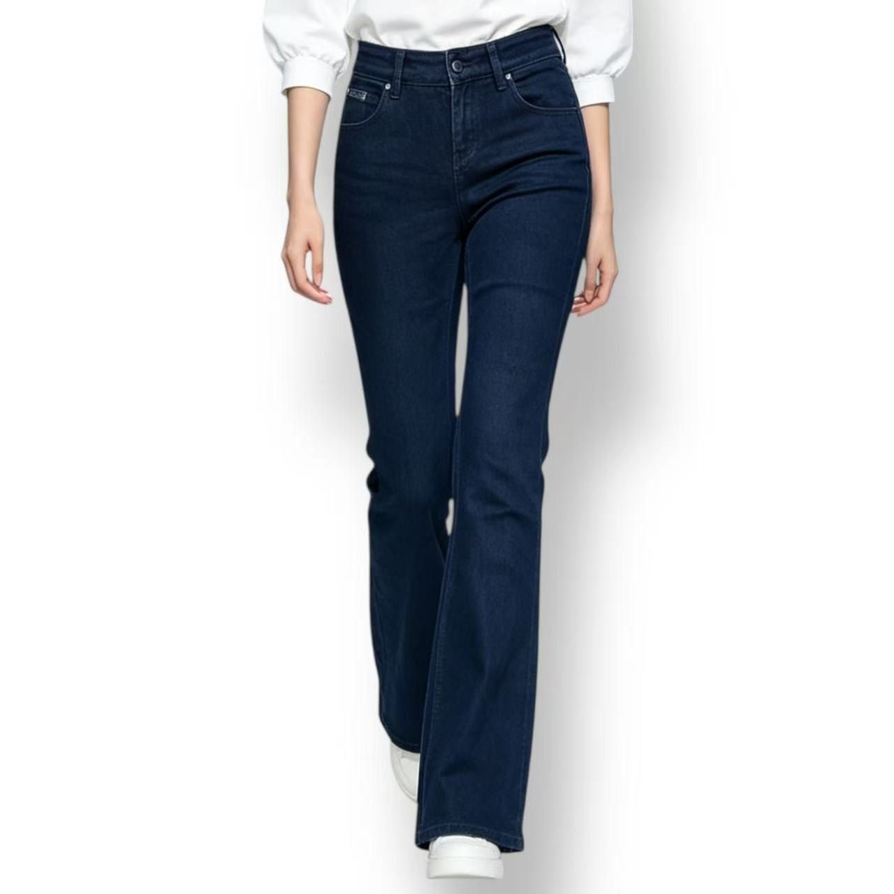 極美品 GUCCI グッチ ブーツカットデニムパンツ ネイビー サイズ38