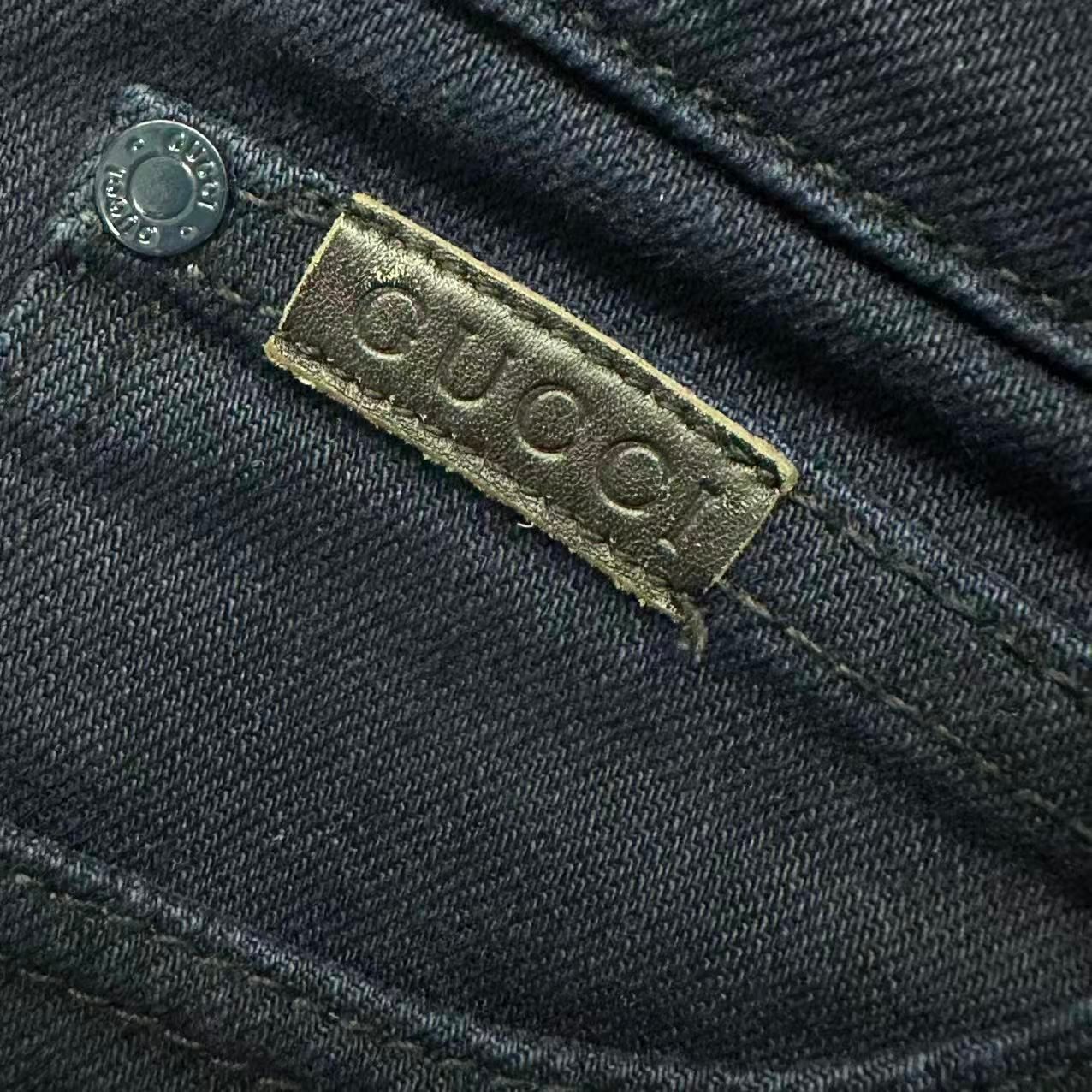 極美品 GUCCI グッチ ブーツカットデニムパンツ ネイビー サイズ38