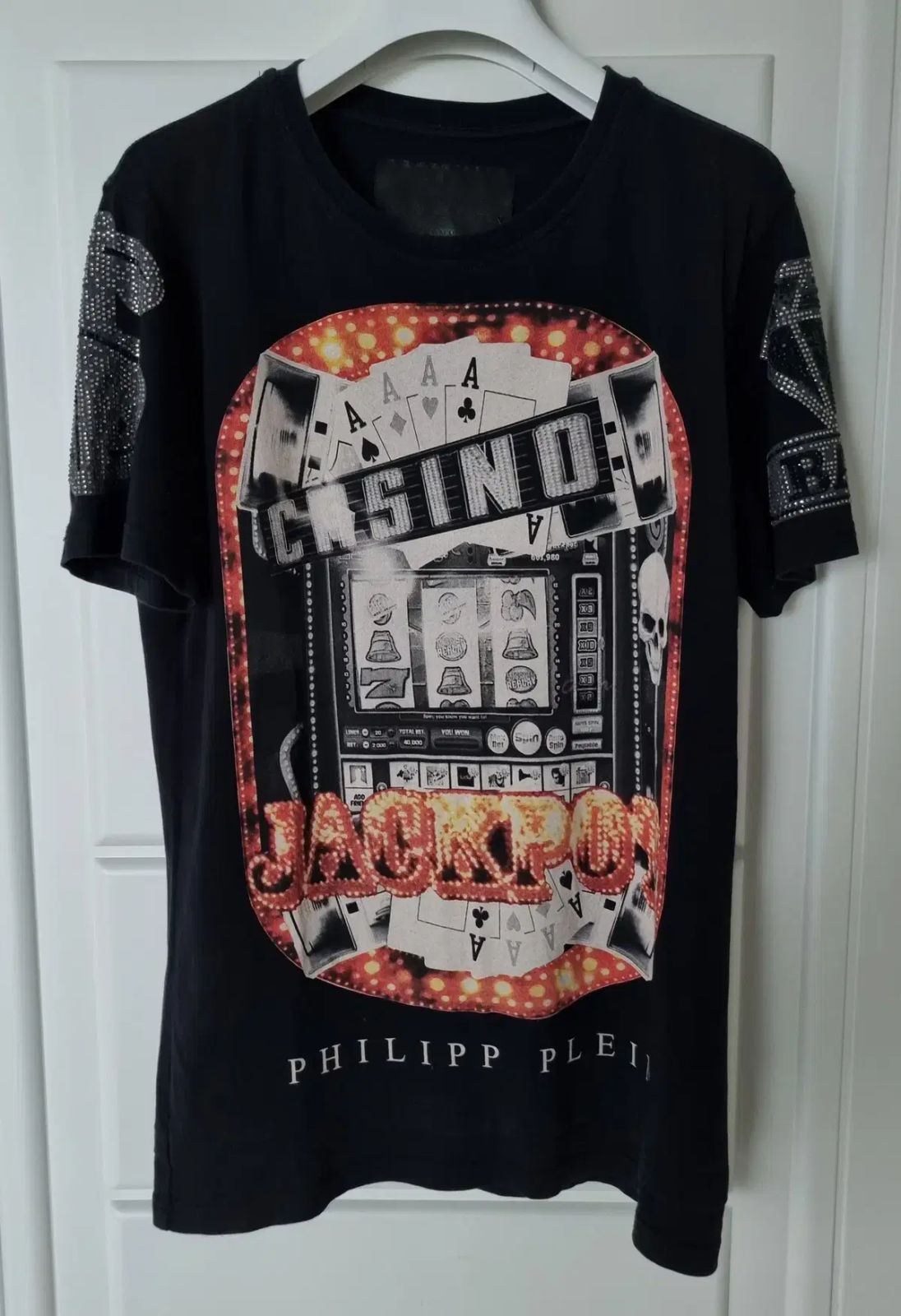 PHILIPPPLEIN(フィリッププレイン) JACKPOT 半袖 Tシャツ ブラック Lサイズ