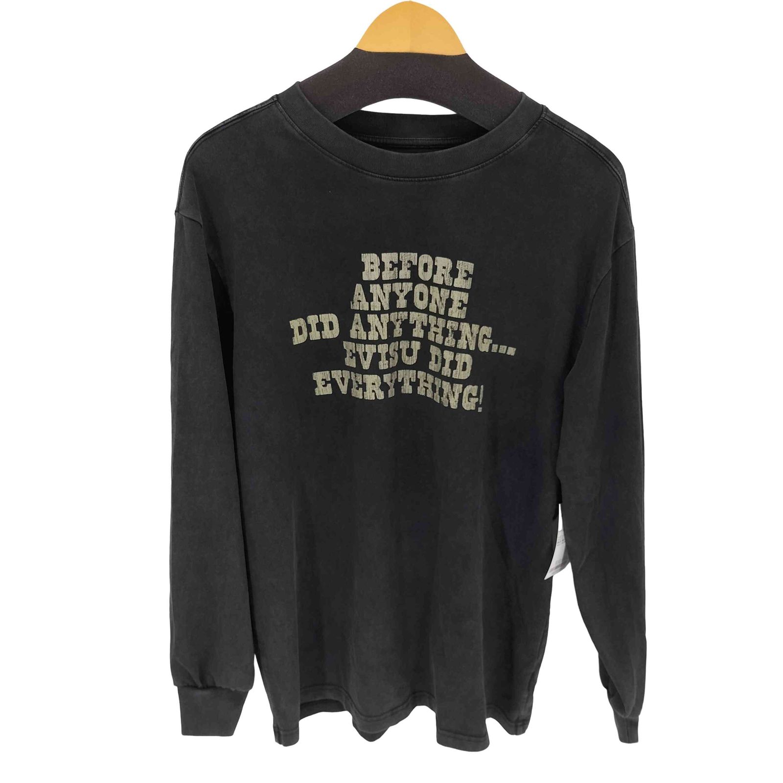 エヴィス EVISU リバースカモメスローガン 長袖Tシャツ メンズ M
