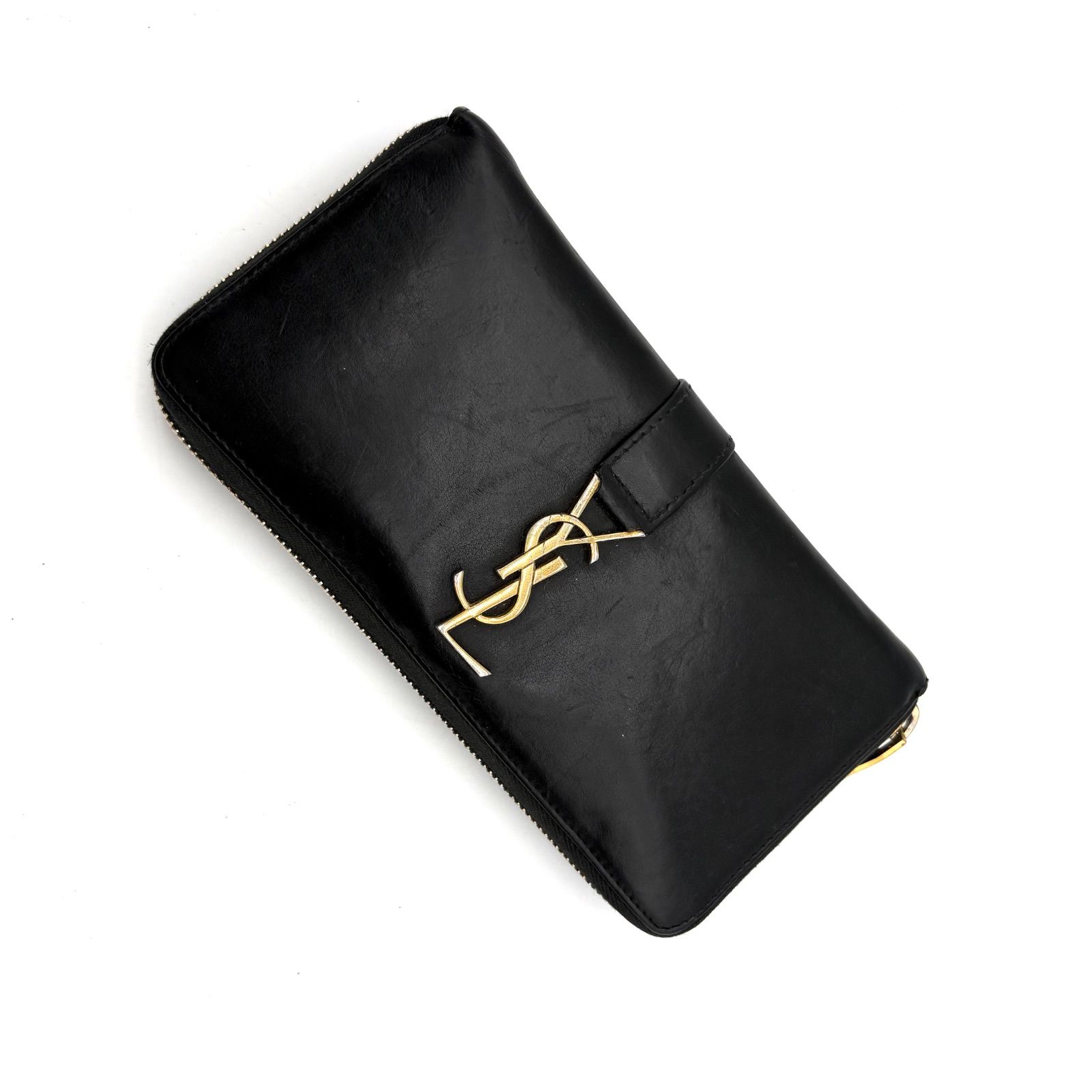 美品✨】YVES SAINT LAURENT YSL Cassandra Round Zip Long Wallet