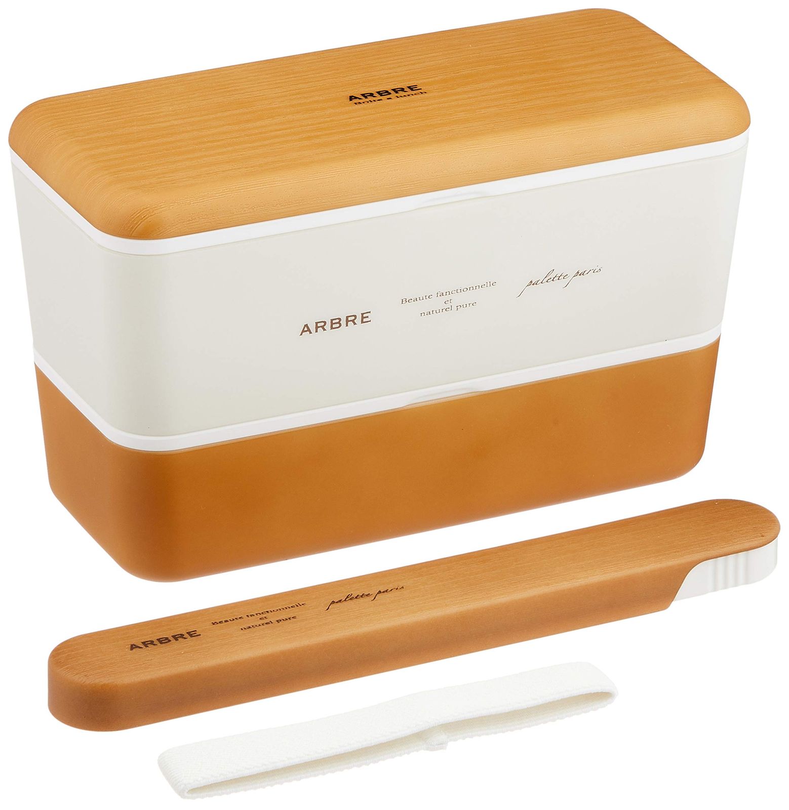 新品 ARBRE メンズ長角ネストランチ&木目箸箱セット メープル 276925