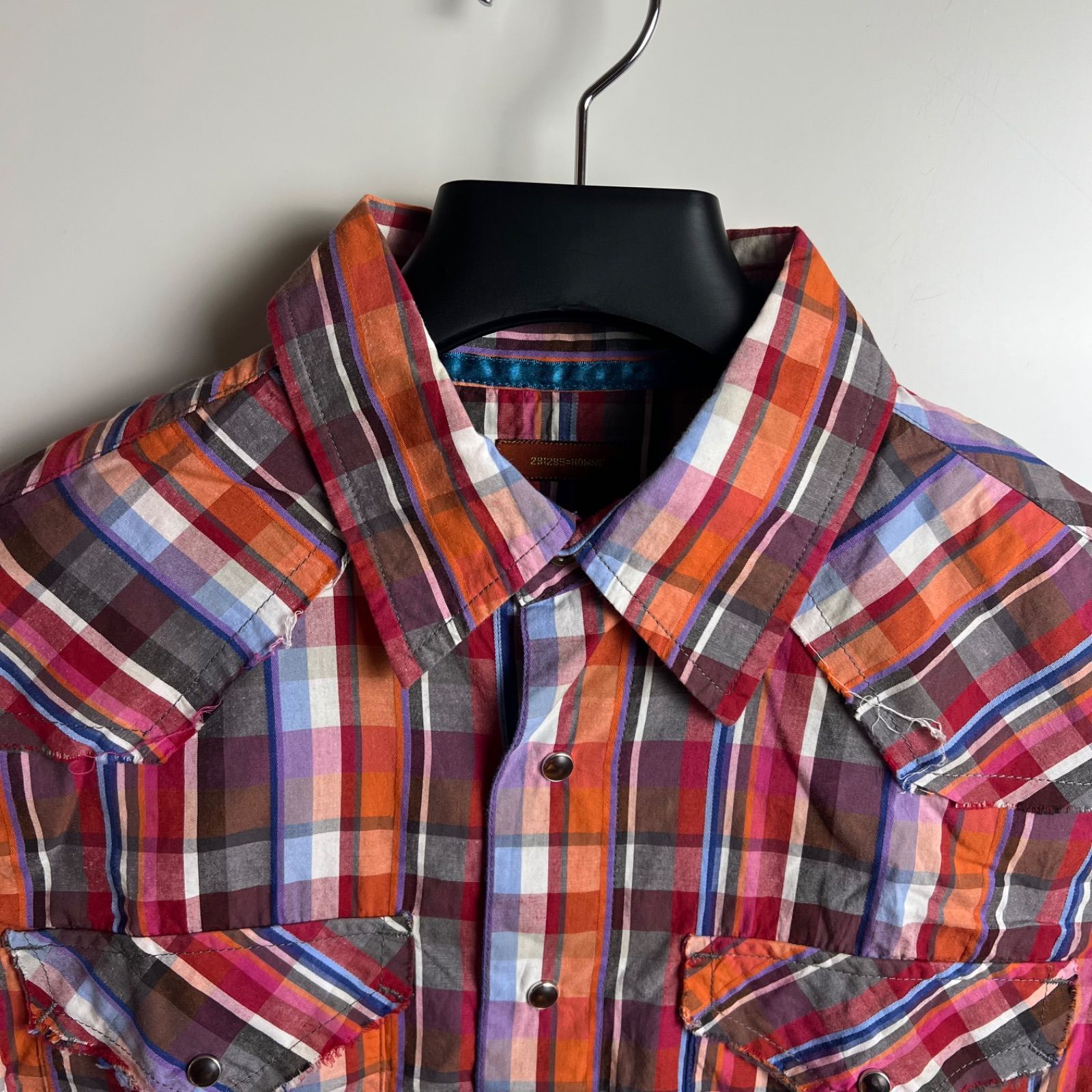 291295 HOMME 00s y2k archive patch Western shirts 2 291295オム
