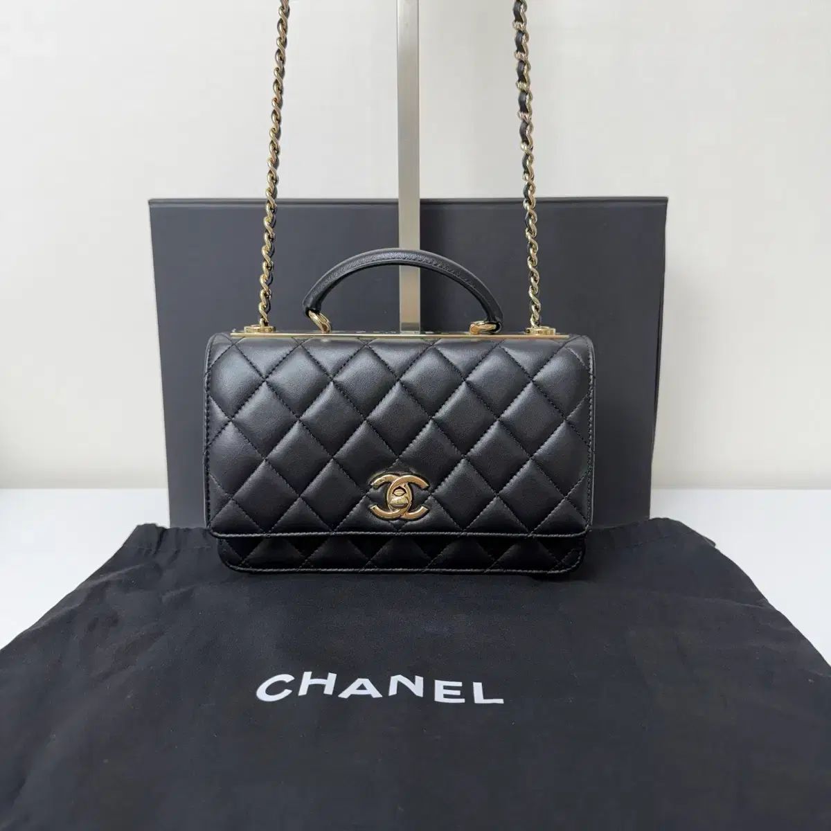 OS CHANEL トレンディ CC トップスハンドル WOC チェーンバッグ