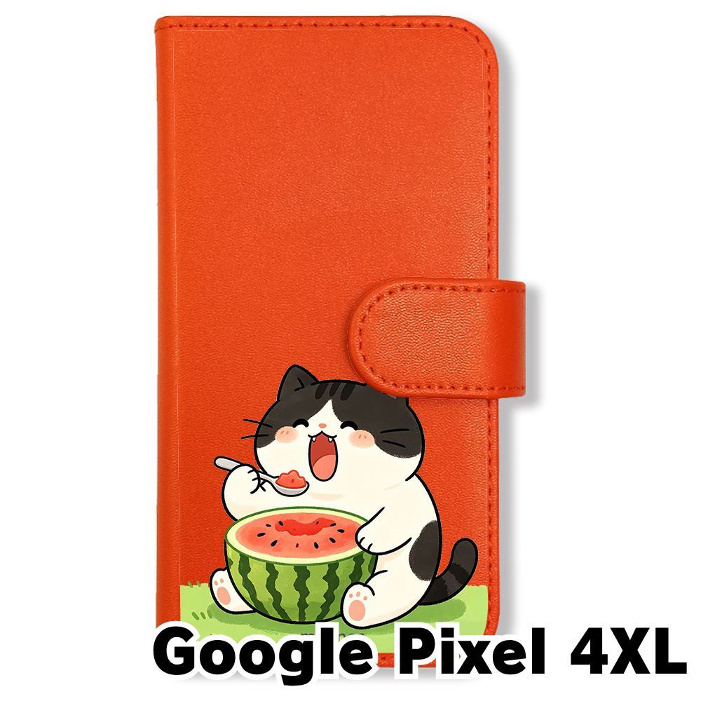 新品未使用】 Google Pixel 4 XL 手帳型スマホ ケース (色：オレンジ
