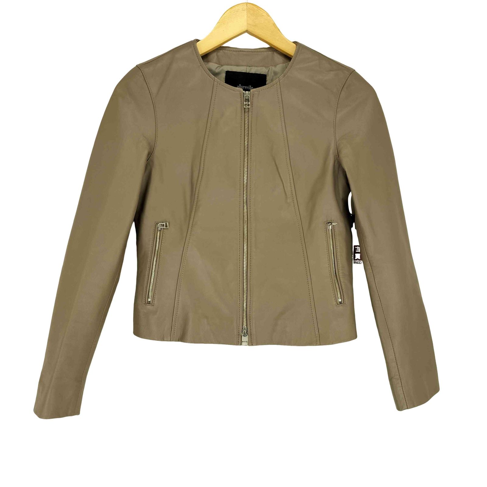 アルアバイル allureville 羊革 レザー ジップアップ ジャケット