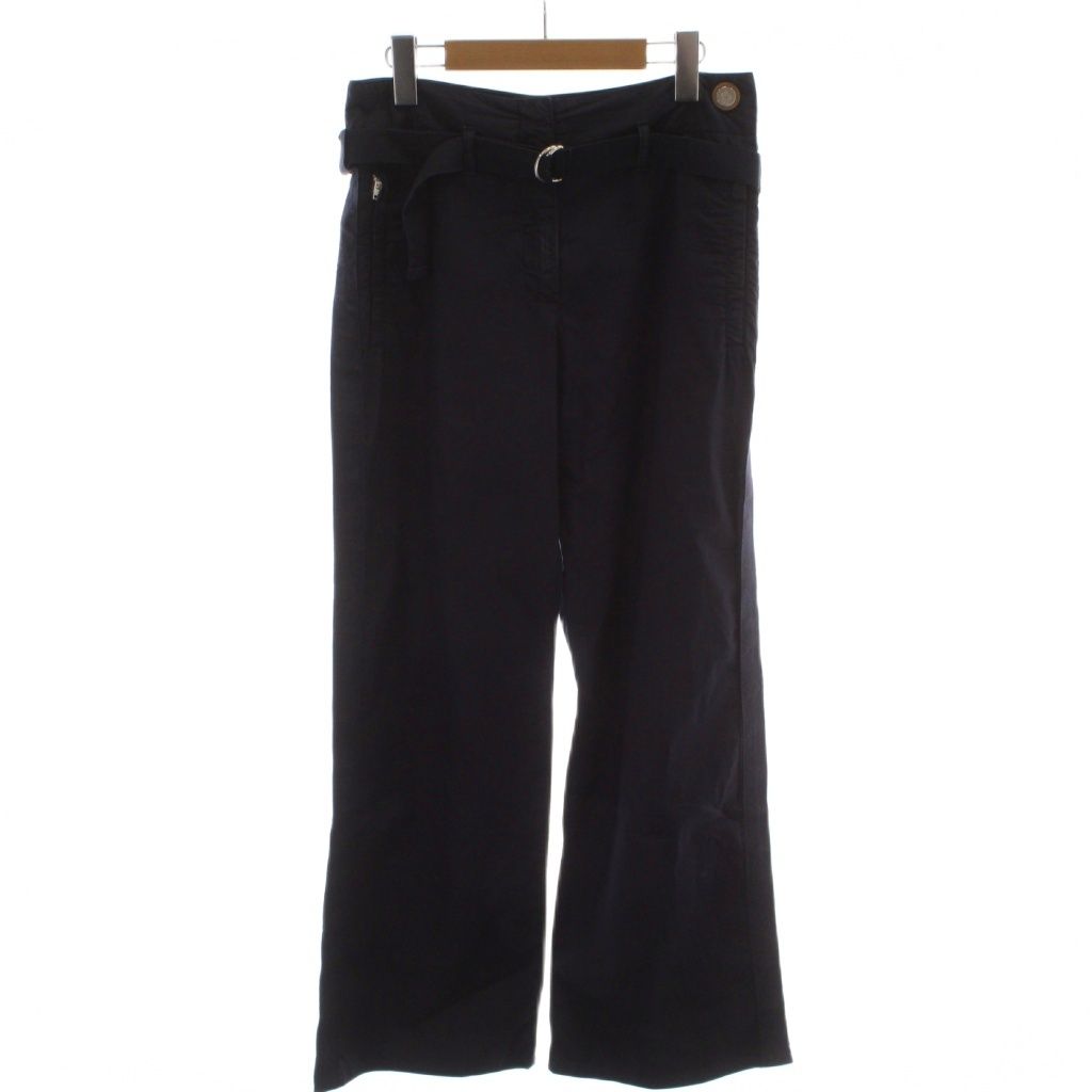 モンクレール MONCLER パンツ スラックス 40 紺 ワイド 長ズボン COM.E0784 /GG
