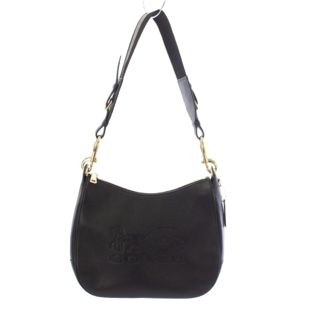 コーチ COACH ホースアンドキャリッジ ジェス ホーボー ショルダーバッグ レザー 黒 ブラック F72702 /TK