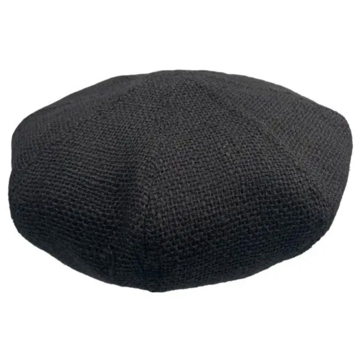 original john JUTE 8 PANELS BIG BERET BLACK
