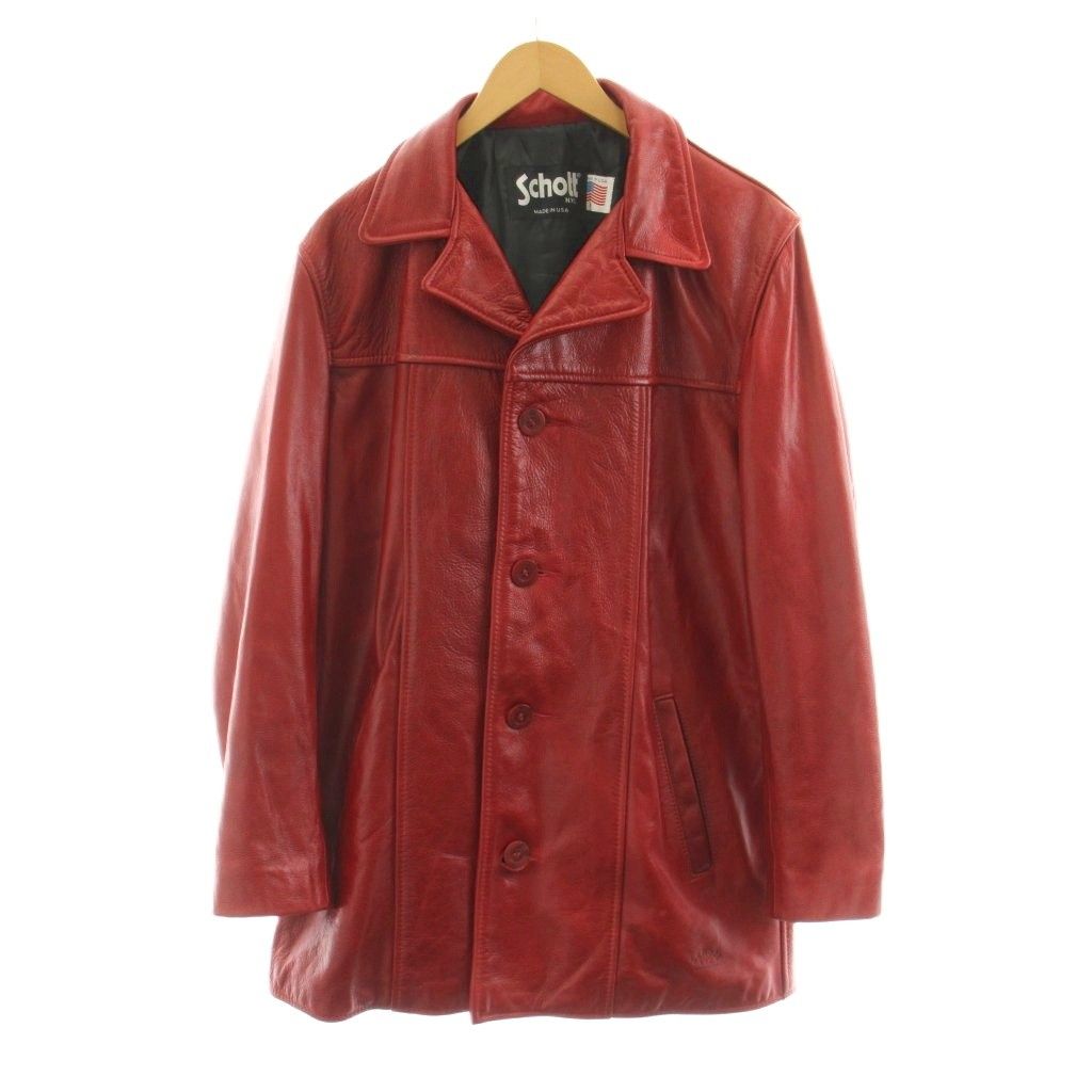 ショット SCHOTT USA製 レザーコート M 赤 レッド 1036103009 /KU