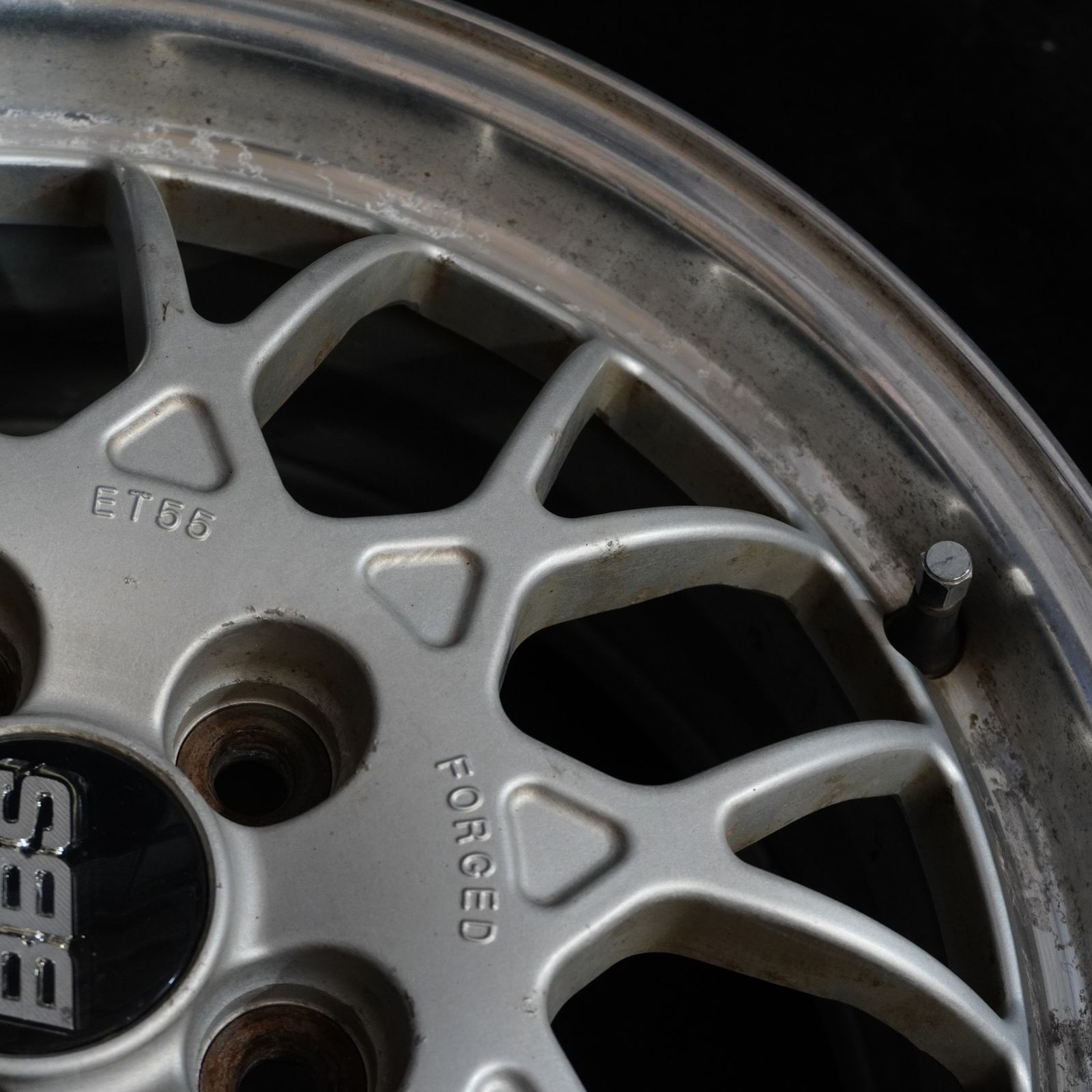 希少 鍛造 スバル 純正オプション BBS製 16in 6.5J +55 5H PCD100 4本