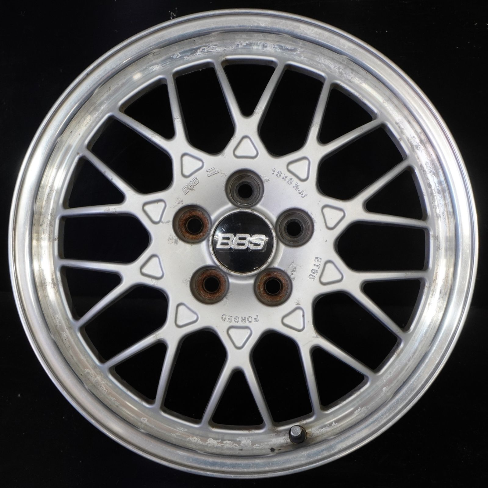 希少 鍛造 スバル 純正オプション BBS製 16in 6.5J +55 5H PCD100 4本