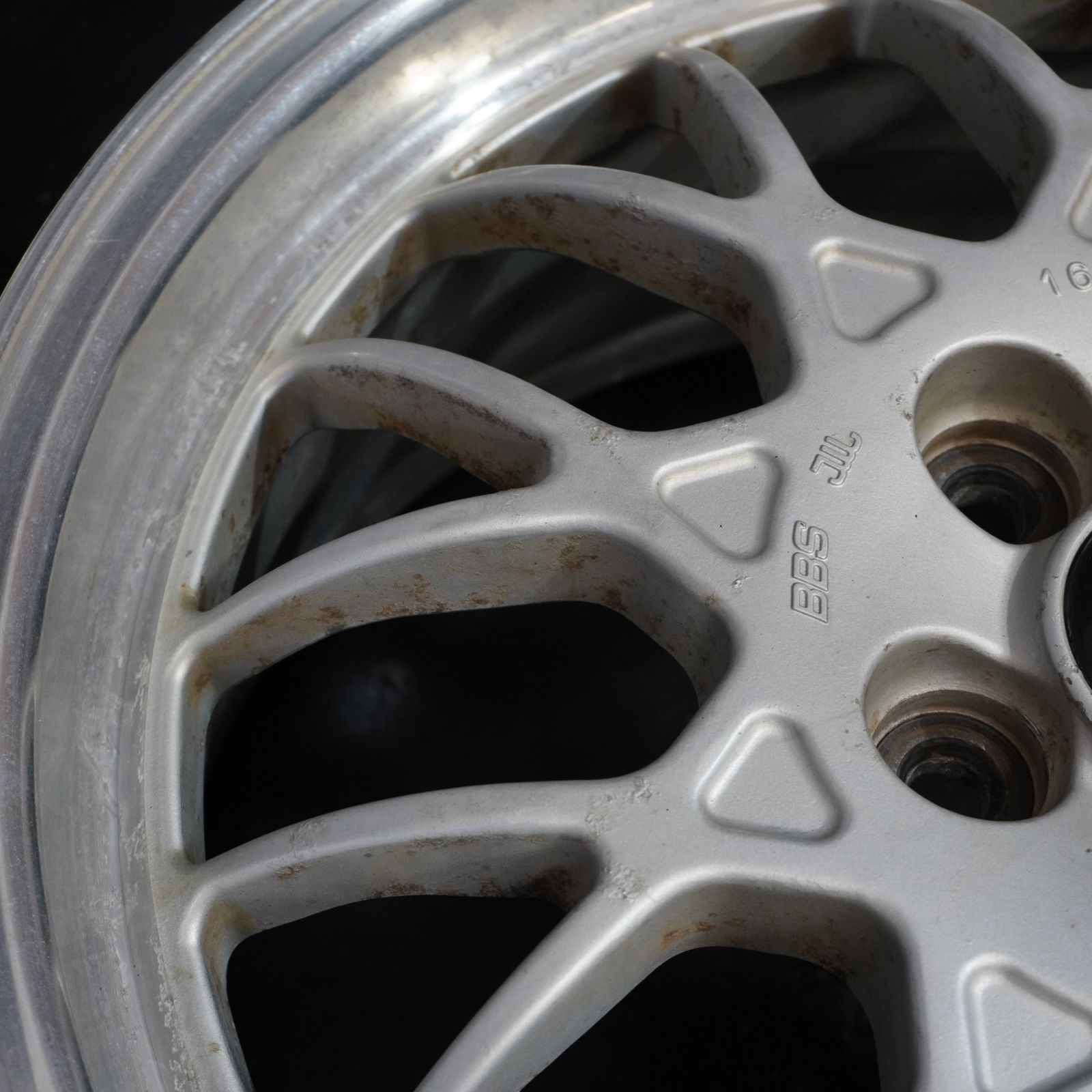 希少 鍛造 スバル 純正オプション BBS製 16in 6.5J +55 5H PCD100 4本