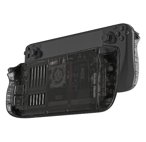 SHEAWA Steam Deck用ケース カバー 着せ替えケース 改造 放熱効果アップ PC 耐衝撃 アクセサリー (透明ブラック)ma ec34a24a