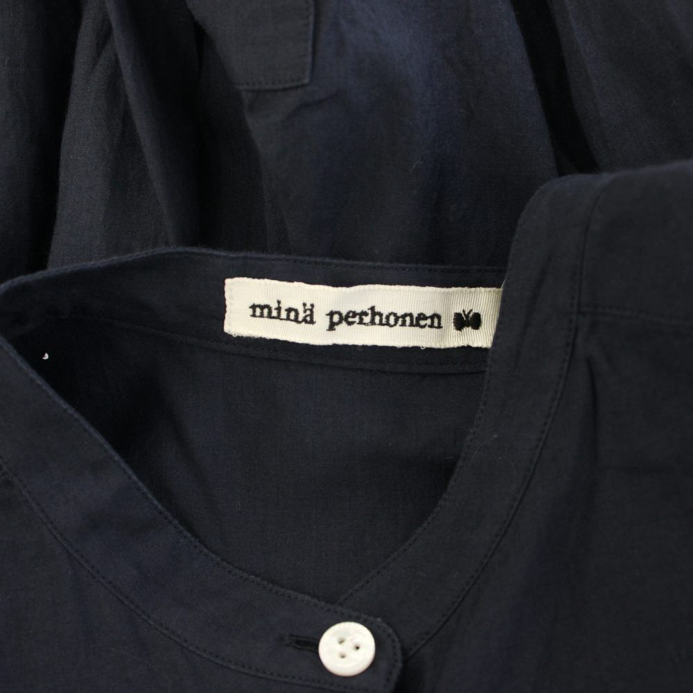 ミナペルホネン mina perhonen シャツ ブラウス 長袖 絹 シルク混 36