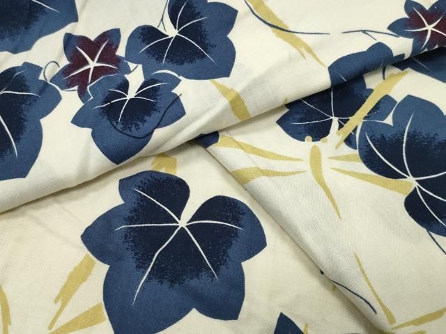 平和屋着物∴夏物　浴衣　トンボ　唐草文　綿　逸品　CABG4160gh