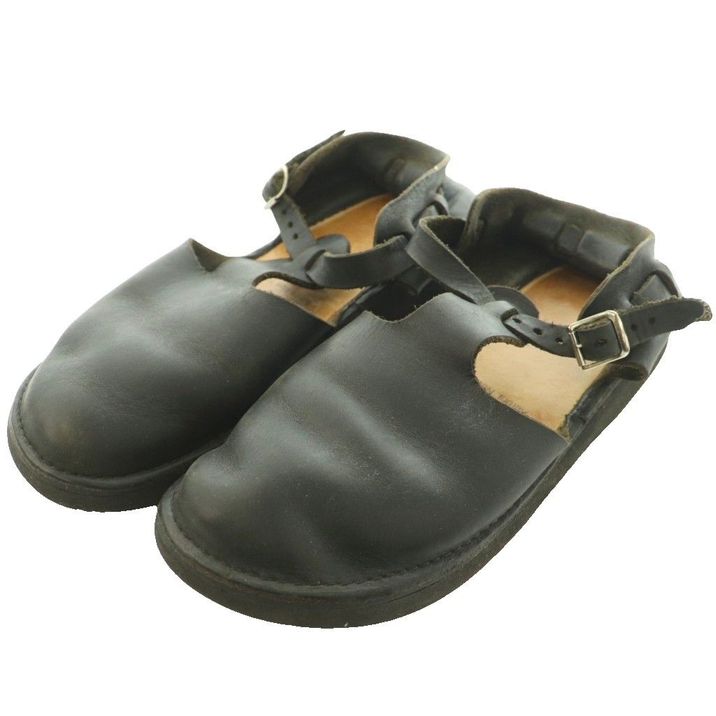 オーロラシューズ AURORA SHOES Tストラップシューズ 革靴 フラットシューズ 5.5 黒 ブラック /SS ■OS