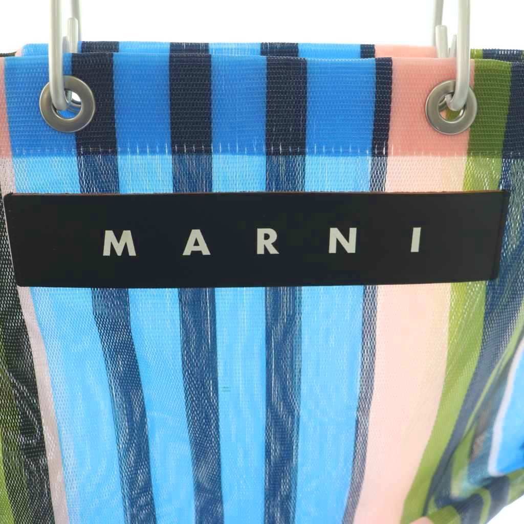 マルニ MARNI フラワーカフェマーケットメッシュバッグ トートバッグ