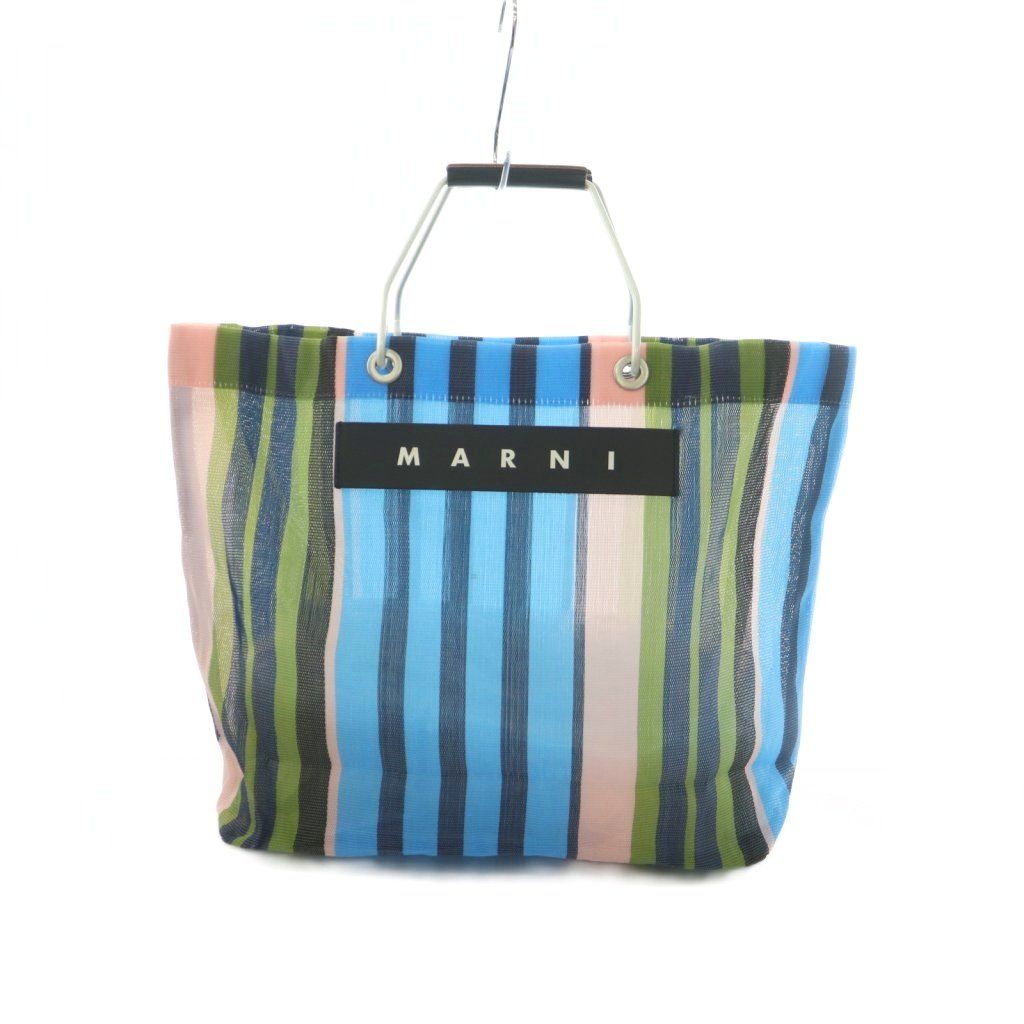 マルニ MARNI フラワーカフェマーケットメッシュバッグ トートバッグ