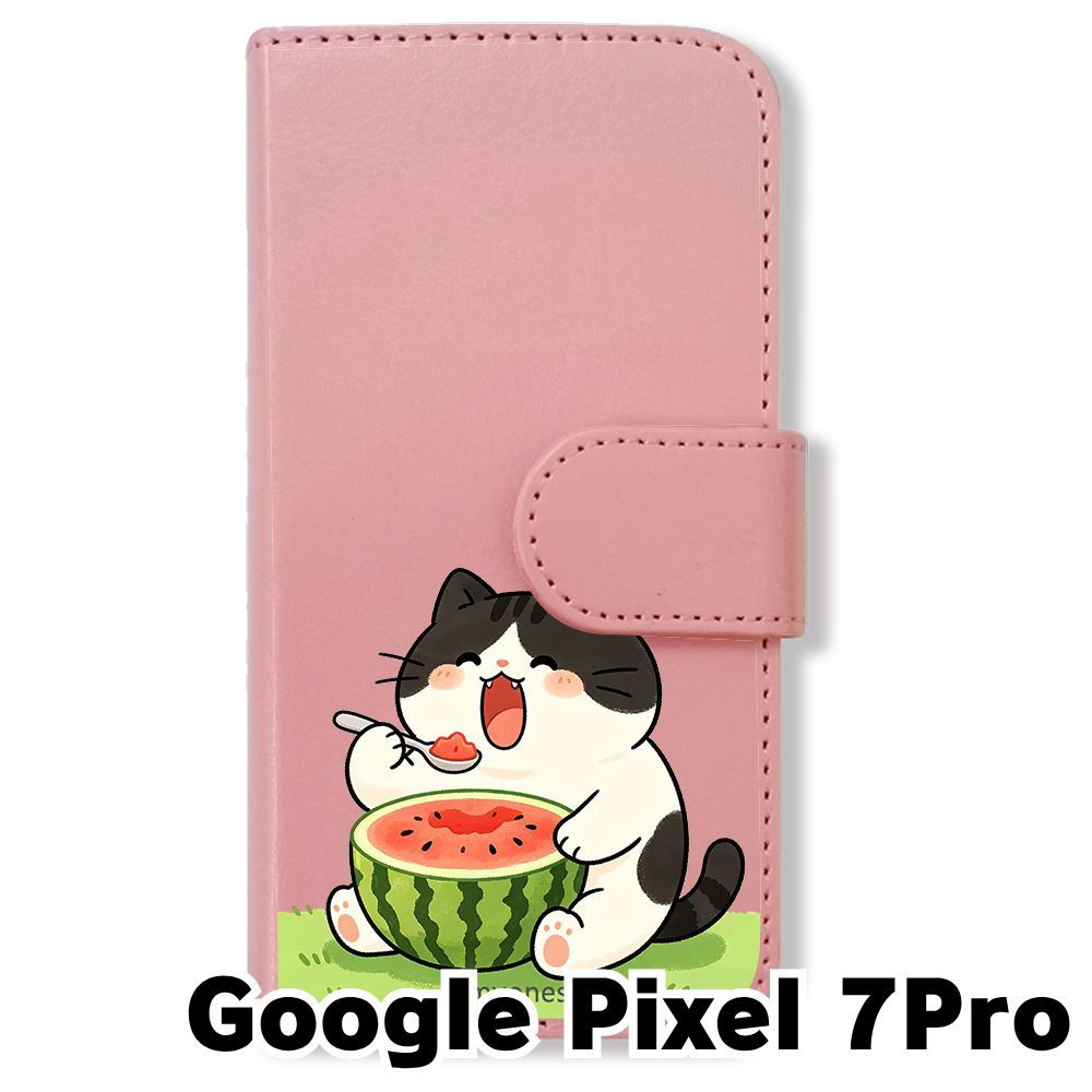新品未使用】 GOOGLE PIXEL 7 PRO 手帳型スマホ ケース (色：ピンク×ね