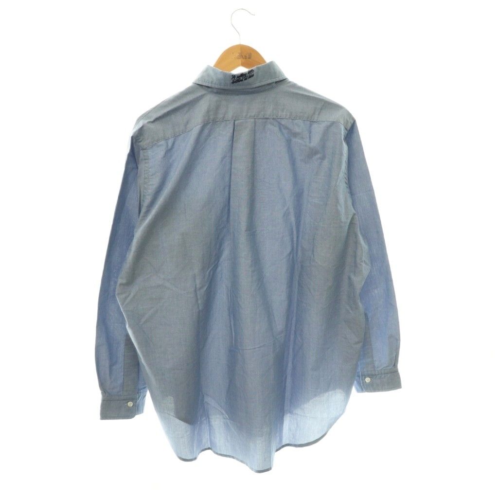 ジーディーシー GDC oxford shirt オックスフォード シャツ BD ボタンダウン ロゴ刺繍 長袖 XL ライトブルー /HS ■OS ■AD